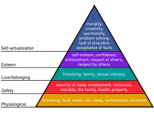 Maslow's Hierarchy of Needs, image from Wikipedia