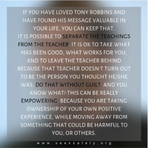 "When a Teacher Breaks the Trust: Tony Robbins" by SEEK Safely